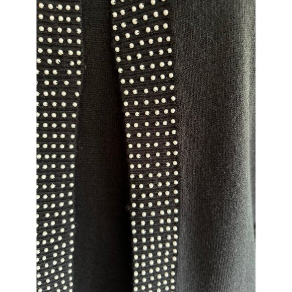 Designers Originals Petite black 2 piece beaded sweater tank w cardigan sz PM - Picture 6 of 16